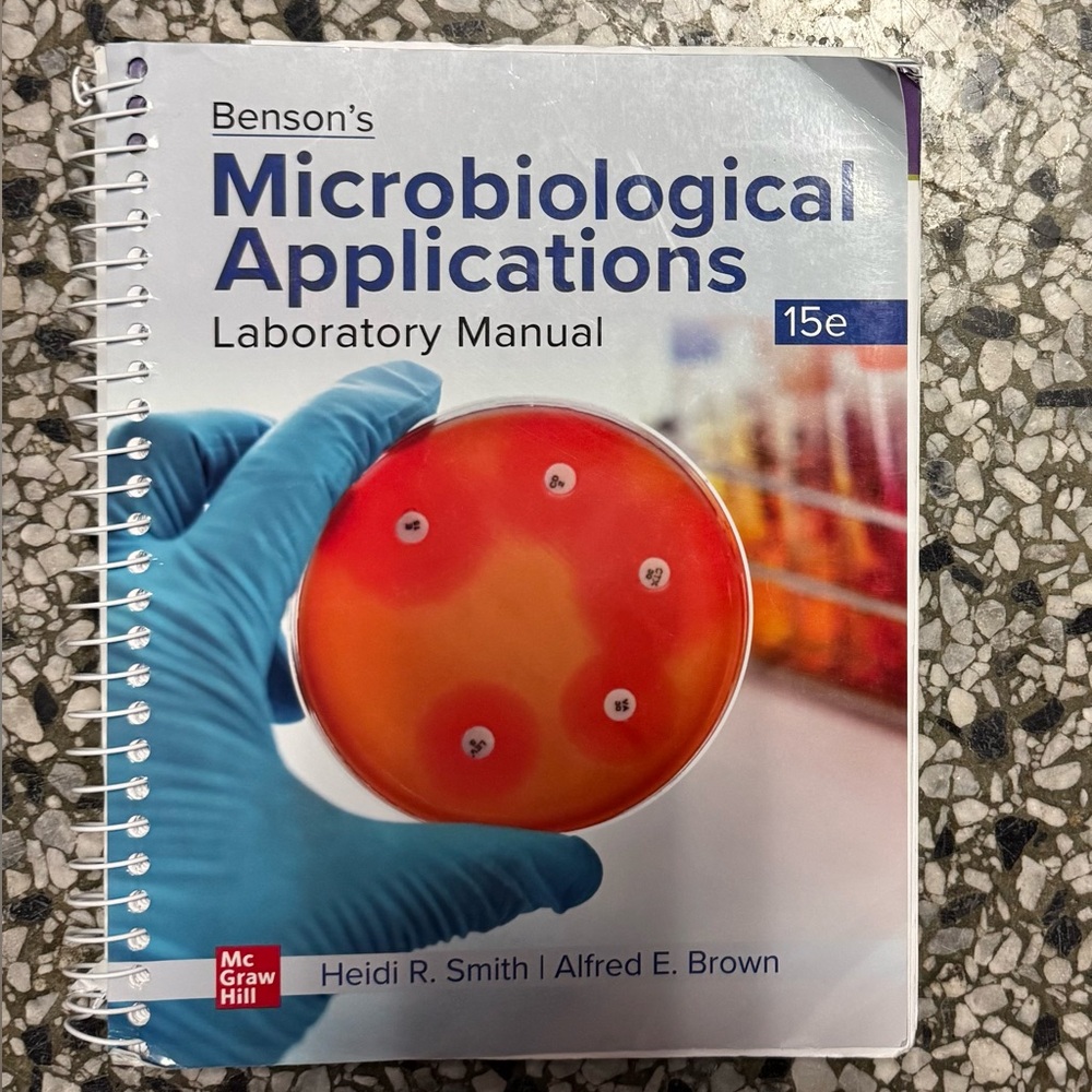 Benson’s Microbiological Applicationations Laboratory Manual 15 Edition